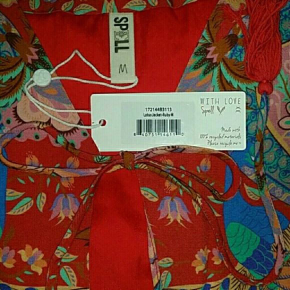 New spell designs lotus jacket ruby M peacock gyps - Picture 6 of 7